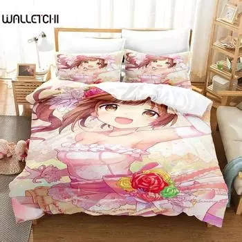 Anime Chieri Ogata Bedding Set Duvet Cover Bed Set Quilt Cover Pillowcase Comforter king Queen Size Boys Adult Bedding Set 70x133cm 2pcs
