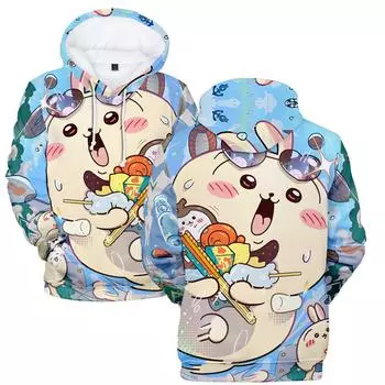 Аниме Чиикава Мужские Женские Толстовки Осенние Повседневные Пуловеры Толстовки С Капюшоном Мода Хип-Хоп Толстовка Одежда XS