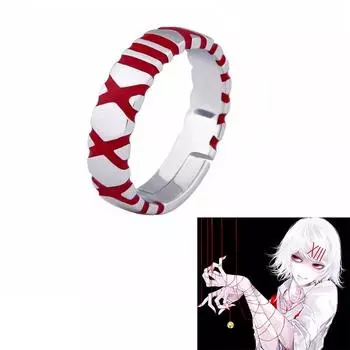 Аниме Cos Tokyo Ghoul Juzo Suzuya Boy Регулируемое кольцо на палец для женщин и мужчин, ювелирные изделия для косплея, серьги, аксессуары, подарки