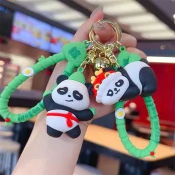 Anime Cute Panda Key Chain Animal Lovely Panda Bag Pendent Trinket Panda Car Keychain Gift style 1