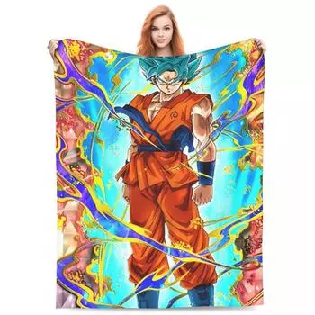 Аниме D-Dragons B-Balls Плед Фланелевое Покрывало Для Дивана Стула Узор Диван Кровать Чехол 30x40in