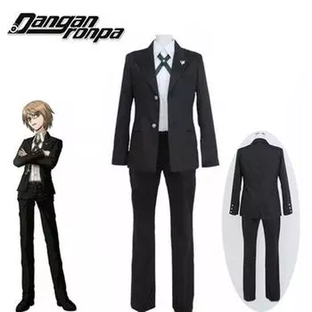 Аниме Danganronpa Byakuya Togami Косплей Костюм Коричневый Короткий Парик Dangan Ronpa Мужская Униформа Куртка Рубашка Брюки Хэллоуин Наряд Женский XS
