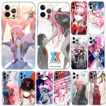 Чехол для телефона Anime Darling in the FranXX для iPhone 2020se 6 6s 7 8 plus x 10 XR XS 11 12 13 mini pro MAX черная задняя крышка из ТПУ iphone 5 5S SE 2016