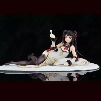 Аниме DATE A LIVE Tokisaki Kurumi Лежачая белая ПВХ фигурка Новая игрушка без коробки