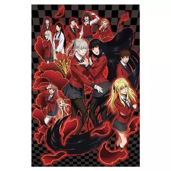 Аниме De Yumeko Jabami Kakegurui, шелковые HD принты, фотографии, настенная живопись, домашний декор, постер для гостиной, без рамок 20*40cm
