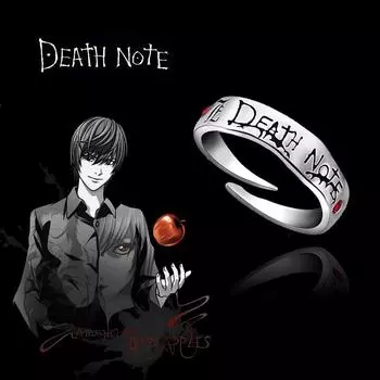 Аниме Death Note регулируемые кольца для мужчин и женщин Yagami Light косплей металлическое кольцо ювелирные изделия для вечеринки подарок adjustable белый