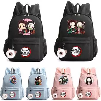 Рюкзак «Убийца демонов» в стиле аниме, рюкзак для девочек и мальчиков, школьный рюкзак для школы, сумка для книг для мужчин и женщин, дорожная сумка для отдыха Mochila