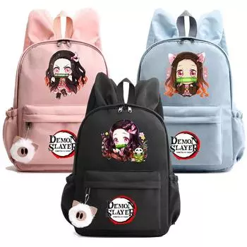 Рюкзак «Убийца Демонов» в стиле аниме, рюкзак для девочек и мальчиков, школьный рюкзак для школы, сумка для книг для мужчин и женщин, дорожная сумка для отдыха, повседневная сумка