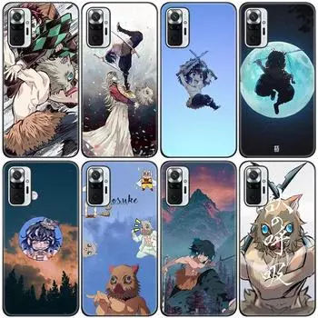 Силиконовый чехол для телефона Anime Demon Slayer Inosuke для Xiaomi Redmi Note 11 10 9 8 Pro 11T 10T 10S 9S 8T 9 9A 9C 9T черный мягкий чехол Redmi 8