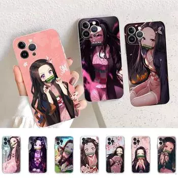 Аниме Demon Slayer Kamado Nezuko чехол для телефона Мягкий силиконовый чехол для iphone 14 13 12 11 Pro Mini XS MAX 8 7 6 Plus X XS XR чехол 6plus or 6s plus