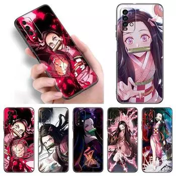 Чехол для телефона с изображением аниме «Убийца демонов» Камадо Незуко для Xiaomi Redmi Note 11 10 9 8 Pro 11T 5G 10T 10S 9S 9T 9i 9C 9A 8T, черный чехол Redmi 8