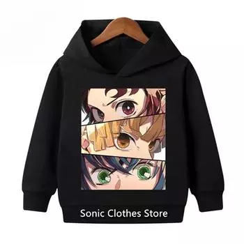 Аниме Demon Slayer Kimetsu no Yaiba 3D Printed Hoodies Fashion Kids Hoodie Harajuku Sweatshirts Boys Girls Sports Suits Clothes S