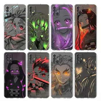 Аниме Demon Slayer Прозрачный чехол для Samsung Galaxy A52 A12 A51 A32 A21s A71 A32 A22 50 A70 A31 A72 5G Чехол для телефона Samsung A03