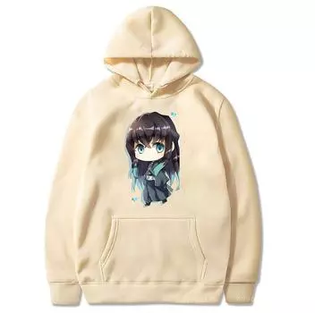 Аниме Клинок, рассекающий демонов Токито Муичиро Забавный Мальчик Графические Толстовки Kimetsu No Yaiba Аниме Пуловер Топ Повседневная Флисовая Толстовка XS чёрный