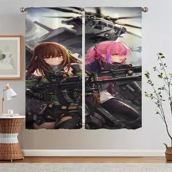 Аниме Дешево Бесплатная доставка Шторы для готовки Тюль на кухню Шторы для детской комнаты Оконные рулонные шторы Затемняющее кружево W50xH70cmx2pcs-CL