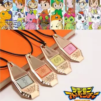 Аниме Digimon Adventure ожерелье 11 стилей Evolver металлический кулон Csoplay ожерелье унисекс ювелирные аксессуары подарочное украшение