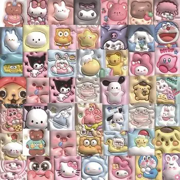 Аниме DIY Чемодан Мобильный Визуальный 60 Листов Наклейка, Милый, Стильный, Наклейка, Наклейка, Сноуборд, Чемодан, Гитара, Машина, Велосипед, Шлем, Компьютер,