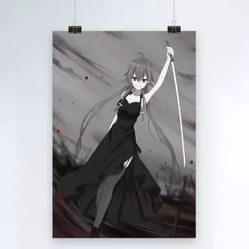 Аниме «Дневник будущего», холст, картина, японский мультфильм, постер с принтом, настенный Mirai Nikki, художественные фотографии для гостиной, декор для детской комнаты 21*30cm