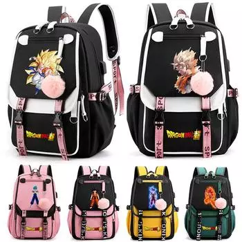 Аниме Dragon Ball Printed Boy Girl Bag для женщин Холщовый рюкзак унисекс Back To Schoolbag для девочек-подростков Милый мягкий рюкзак Mochila