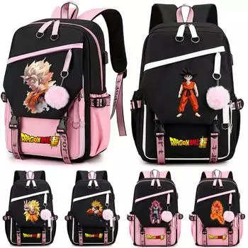 Аниме Dragon Ball Printed Boy Girl Schoolbag для мужчин и женщин Back To School для девочек-подростков Повседневный дорожный рюкзак для женщин Дорожная сумка для отдыха Рюкзак Mochila
