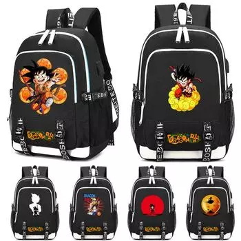 Аниме Dragon Ball Printed Schoolbag Unisex Bagpack для мальчиков и девочек Back To School Book Bag Большая вместимость Студенческая сумка Goku для мужчин и женщин Дорожная сумка Mochila