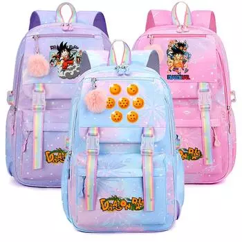 Аниме Dragon Ball рюкзак большой емкости школьный ранец легкий рюкзак для девочек-подростков школьный рюкзак для компьютера женский дорожная сумка для отдыха