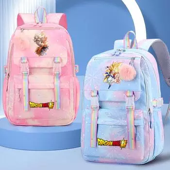 Аниме Dragon Ball рюкзак большой емкости школьный рюкзак женский компьютерная сумка для студентки девушка сумка обратно в школу женская сумка для отдыха дорожная сумка рюкзак Mochila