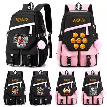 Аниме Dragon Ball Рюкзак Подросток для девочек и мальчиков Рюкзак Школьный рюкзак Снова в школу Сумка для книг Мужчины Женщины Сумка для отдыха и путешествий Mochila