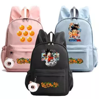 Аниме Dragon Ball Рюкзак Подросток для девочек и мальчиков Рюкзак Школьный рюкзак Снова в школу Сумка для книг Мужчины Женщины Сумка для отдыха и путешествий Mochila