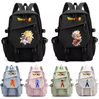 Аниме Dragon Ball Студенческая школьная сумка для мальчиков и девочек Goku Cartoon Backpack Детский подростковый унисекс Bagpack Водонепроницаемая школьная сумка для ноутбука Рюкзак Mochila