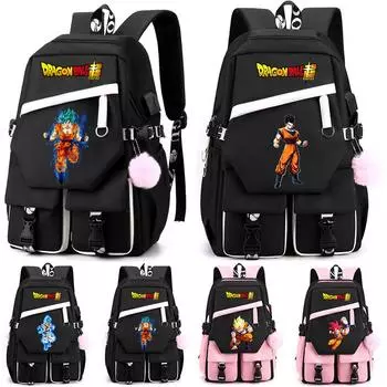 Аниме Dragon Ball унисекс рюкзак для девочек мальчиков студентов подростков детей ноутбук рюкзак для мужчин и женщин милый повседневный школьный рюкзак для детей подарок на день рождения игрушка