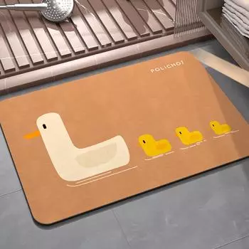 Anime Duck Bath Mat Cute Anti-slip Bathroom Mats Floor Foot Mat Room Rugs Toilet Carpet Entrance Doormat Shower Pad Washable 40cmx60cm