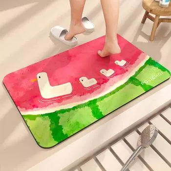 Anime Duck Bath Mat Cute Bathroom Mats Super Absorbent Foot Mats Non-Slip Room Rugs Toilet Floor Carpet Quick Dry Doormat 40cmx60cm