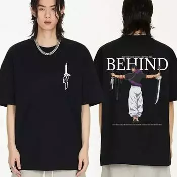 Аниме дзюдзюцу кайсэн фушигуро тодзи тому, кто опустил все это позади, графическая футболка для мужчин и женщин, повседневная футболка в стиле Харадзюку, топы Y2k S белый