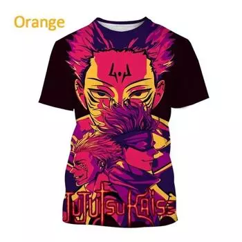 Аниме дзюдзюцу кайсен 3D принт Повседневная футболка в стиле Харадзюку в стиле хип-хоп с коротким рукавом для мужчин и женщин рубашки с рисунком L