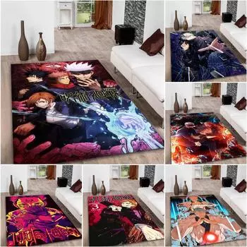 Аниме Дзюдзюцу Кайсен Коврик Коврик Напольный Коврик Домашний Ковер Отель Гостиная Коврики Противоскользящие Косплей Ковер 60cm x 90cm