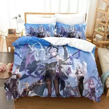 Anime Echocalypse Bedding Set Duvet Cover Bed Set Quilt Cover Pillowcase Comforter king Queen Size Boys Adult Bedding Set 70x133cm 2pcs