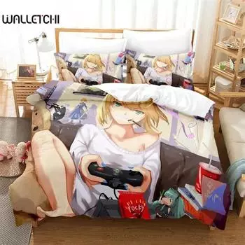 Anime Fate EXTRA Saber Nero Duvet Cover Bedding Comforter sets Soft Quilt Cover and Pillowcases Single/Double/Queen/King 135x200cm 2pcs