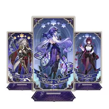Аниме Фигурка Акриловая Подставка Модель Тарелка Настольный Декор Стоящие Знаки Фигурки Черный лебедь Lunae RuanMei Sprakle Поклонники Кафки Подарки