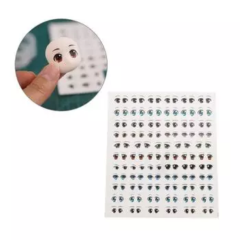 Аниме фигурка глаза наклейки кукла лицо орган Пастер глина мультяшные наклейки