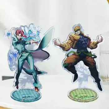 Аниме-фигурка JoJo Bizarre Adventure, милая косплей, акриловая подставка, модель, тарелка, украшение стола для друзей, подарки A