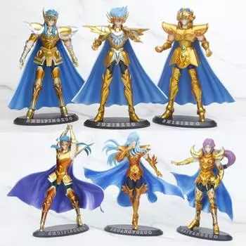 Аниме фигурка Saint Seiya Phoenix Ikki Hyoga Seiya Shiryu, стоящая фигурка, игрушка, коллекция фигурок из ПВХ, украшение
