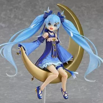 Аниме-фигурка VOCALOID Twinkle Figma EX-37 Hatsune Miku Snow Miku, экшн-фигурка, модель игрушки Brinquedos no original box
