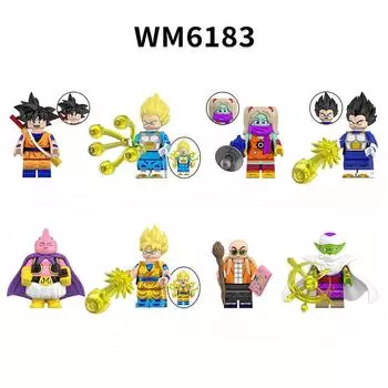 Аниме фигурки строительные блоки развивающие игрушки для детей, рождественский подарочный набор для мальчиков