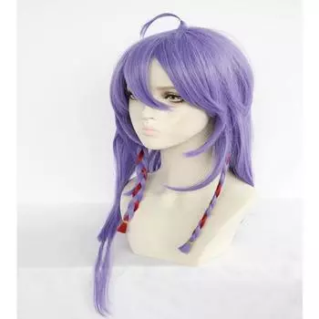 Аниме Фиолетовый Длинный Парик Косы Косплей Игра Spirit Blossom Родственный Костюм Термостойкие Синтетические Волосы Женщины Фиолетовые Парики One Size фиолетовый