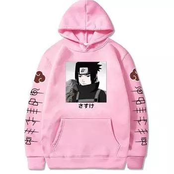 Аниме флисовая толстовка с капюшоном XS розовый
