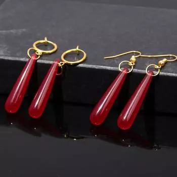 Аниме Frieren Beyond Journey s End, клипсы для ушей Frieren, красные серьги-капли для женщин и мужчин, ювелирные изделия для косплея, подарок