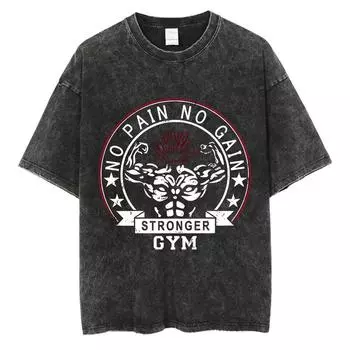 Аниме Футболка Baki с варкой Харадзюку Летняя Хлопковая с Коротким Рукавом Оверсайз Футболки Винтажная Уличная Одежда Футболка с Принтом Баки Ханмы S