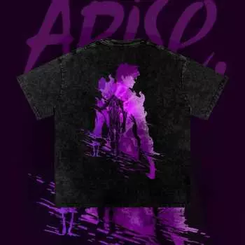 Аниме-футболка Solo Leveling для мужчин и женщин с принтом Сун Джин-Ву, хлопковые топы, летняя винтажная выстиранная мужская футболка, одежда S