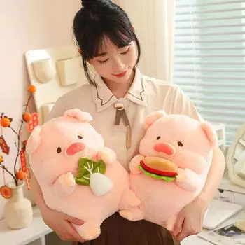 Аниме Гамбургер Капуста Свинья Плюшевая Игрушка Креативные Мягкие Игрушки Свинья Кукла Девочка День Рождения Игрушки Подруга Пара Милый Подарок 20cm